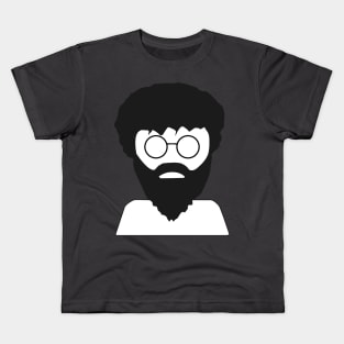 Modern Cave-Man - Hippie Man - Bearded Man with Glasses Kids T-Shirt